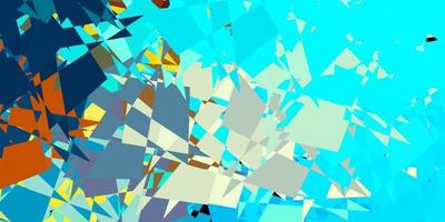 Light blue, yellow vector backdrop with chaotic shapes.