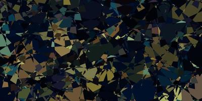 Dark Blue, Yellow vector background with polygonal forms.