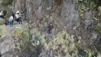 aereo Visualizza di il picco di montare bromo, centrale Giava, Indonesia. video