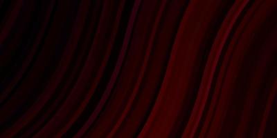 Dark Red vector background with bent lines.