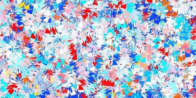 Light blue, red vector backdrop with triangles, lines.