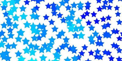 Light BLUE vector texture with beautiful stars.