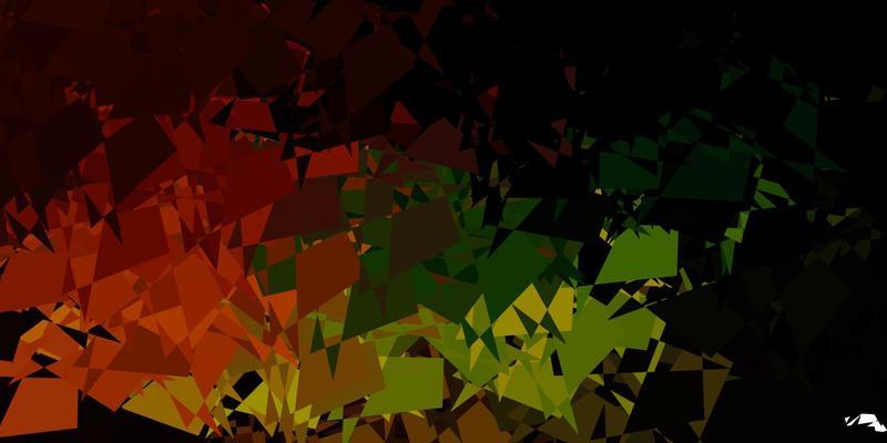 Dark green, yellow vector template with abstract forms.