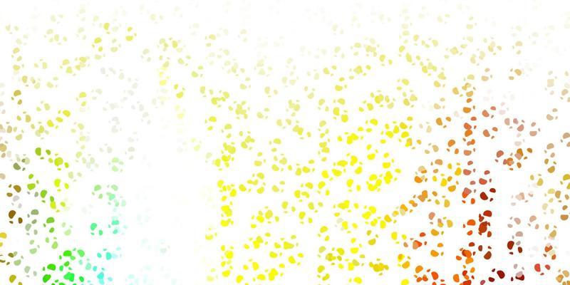 Light green, yellow vector background with random forms.