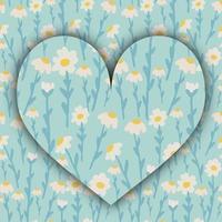 Beautiful summer background with daisies flowers. Floral seamless pattern. Vector illustration.