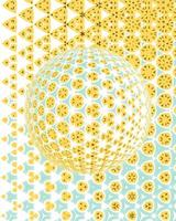 Colorful 3d blurred spherical ball. Vector illustration