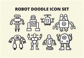 Robot Hand Drawn Doodle Set 2 vector