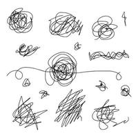 hand drawn of tangle scrawl sketch. Abstract scribble, Vector illustration.