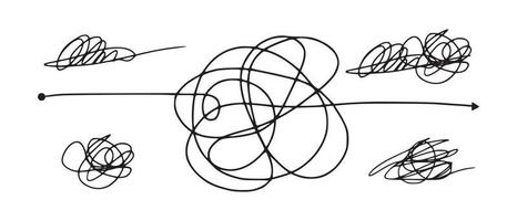 hand drawn of tangle scrawl sketch. Abstract scribble, Vector illustration.