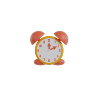 3D Isolated Alarm Clock png