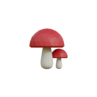 3D Isolated Various Types Of Mushrooms png