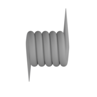 3D Isolated Wire Winding png