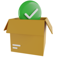 Approved Package 3D Illustration png