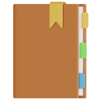 agenda ilustración 3d png