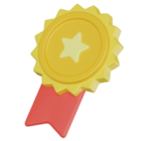 Star Badge 3D Illustration png