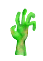 vattenfärg målning av en zombie hand png