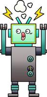 gradient shaded cartoon robot vector