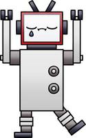 gradient shaded cartoon robot vector