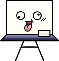 gradient shaded cartoon white board vector
