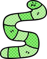 quirky comic book style cartoon snake vector