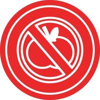 no healthy food circular icon vector