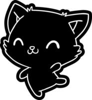 cartoon icon of cute kawaii cat vector