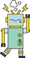 cute cartoon robot vector