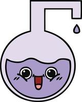 cute cartoon science experiment vector