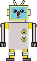 cute cartoon robot vector