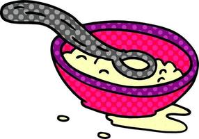 cartoon doodle of a cereal bowl
