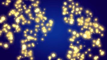 Abstract gradient blue background with yellow sparks video