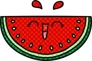 quirky comic book style cartoon watermelon vector