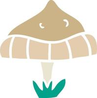 cartoon doodle of a single mushroom vector