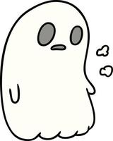 cartoon of a kawaii cute ghost vector