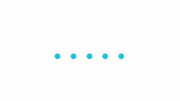 Five circle loading animation with smooth movements. loading movement starts from the bottom then up and then moves linearly. smooth animation suitable for application interface design or website video