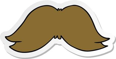 sticker cartoon doodle of a mans moustache vector