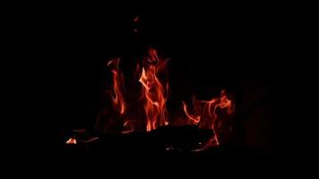 fogo de churrasco na escuridão video
