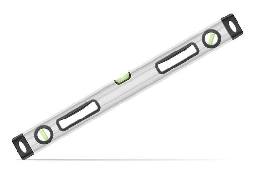 building level measuring device for determining a flat surface vector illustration isolated on white background