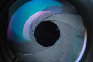 Close up aperture lens photo