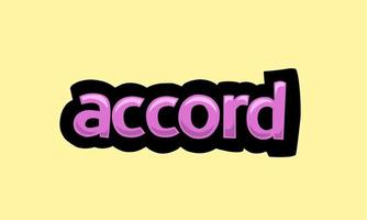 ACCORD writing vector design on a yellow background