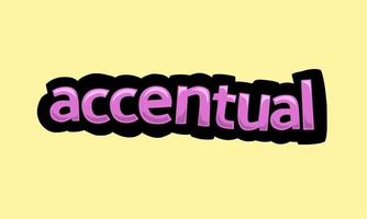 ACCENTUAL writing vector design on a yellow background