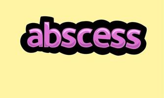 ABSCESS writing vector design on a yellow background