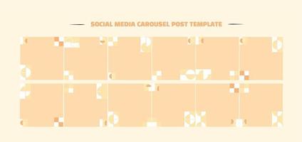 Social media carousel post template vector