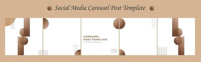 Social media carousel post template vector