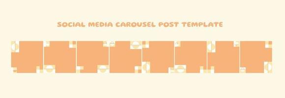 Social media carousel post template vector