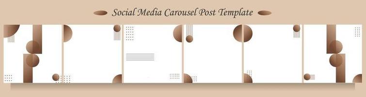 Social media carousel post template vector