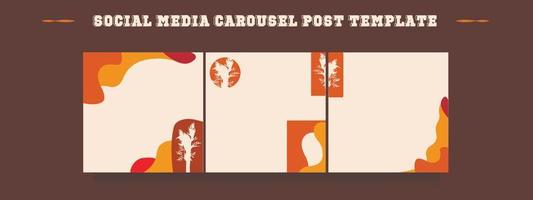 Social media carousel post template vector