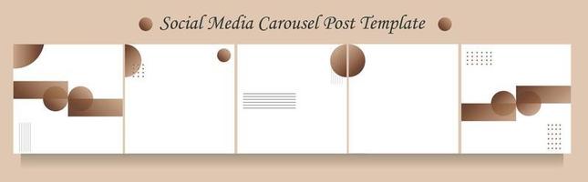 Social media carousel post template vector