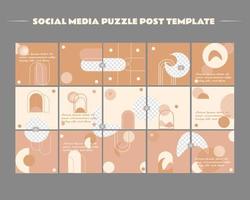 Social media carousel post template vector