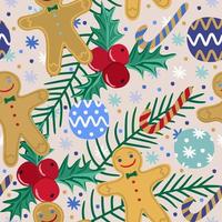 Vector seamless christmas pattern.